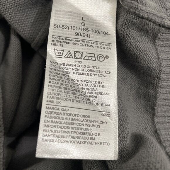 GAP Men’s Large Gray Striped Lightweight Sweater NWT Casual Comfy Layering - Picture 9 of 10